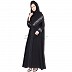 Nidha abaya with embroidery work black Nidha abaya with embroidery work black